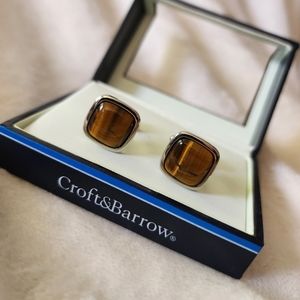Croft & Barrow Tiger Eye Cuff Links